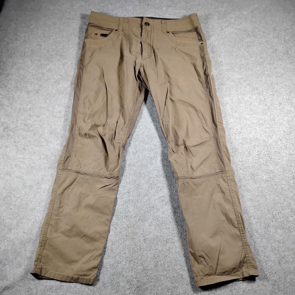 Kuhl Men's Khaki Tan Radikl Performance Hybrid Stretch Hiking Trail Pants 34x30